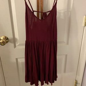 Forever 21 Maroon Fit & Flare Mini Dress, size M